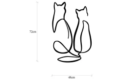 Couple Cat Love Veggdekor