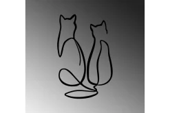 Couple Cat Love Veggdekor