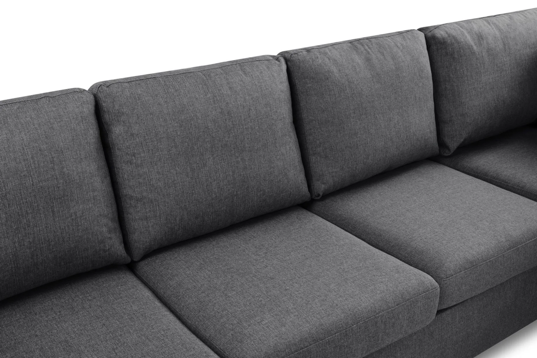 Crazy Limited Edition 4-seters Høyrevendt L-formet Sjeselongsofa i Stoff