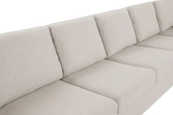 Crazy 6-seters Høyrevendt U-formet XX-Large Sofa med Divan og Sjeselong i Stoff