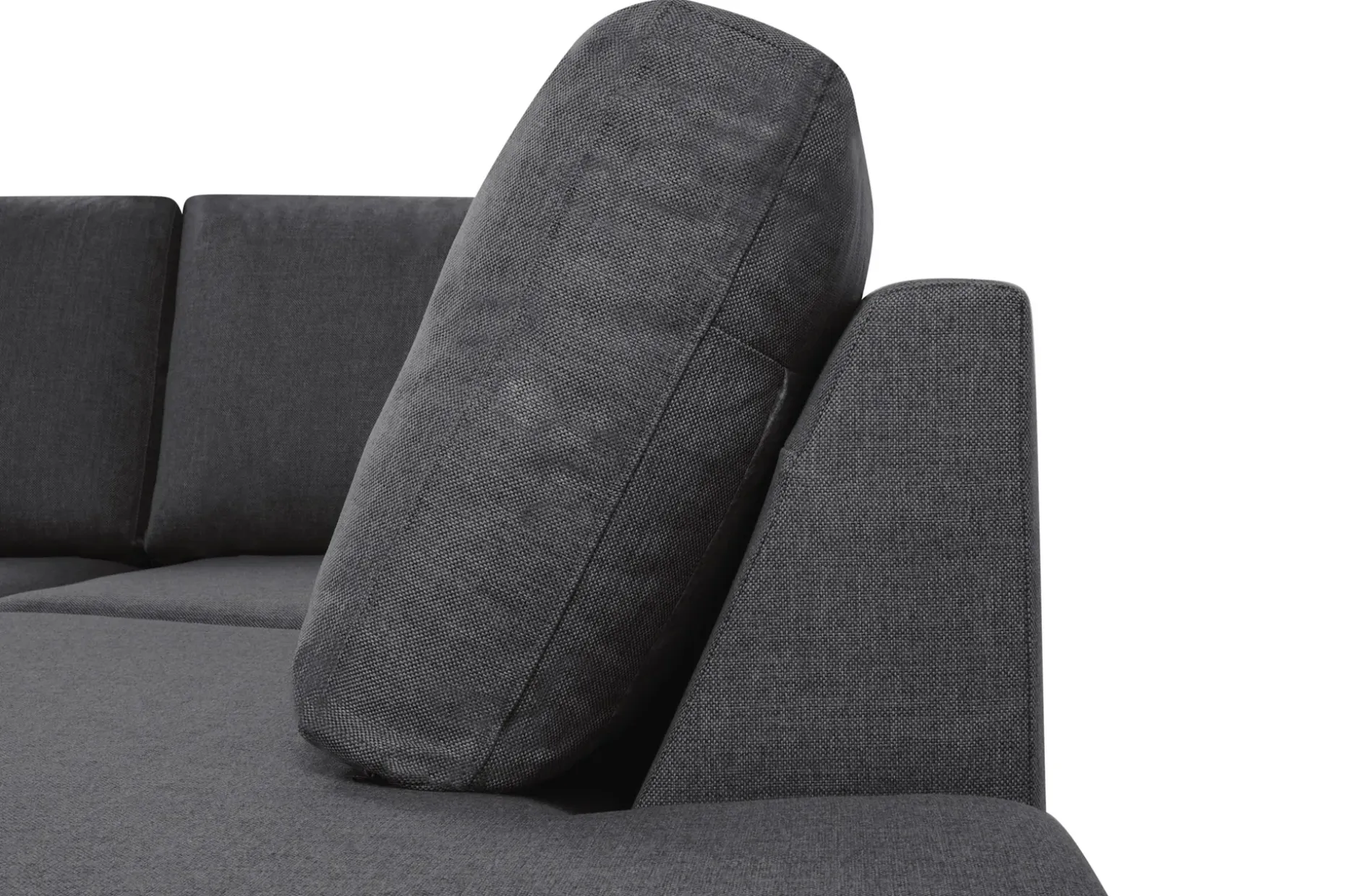 Crazy 5-seters Høyrevendt U-formet X-Large Sofa med Divan og Sjeselong i Stoff