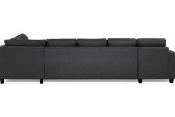 Crazy 5-seters Høyrevendt U-formet X-Large Sofa med Divan og Sjeselong i Stoff