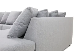 Crazy 5-seters Høyrevendt U-formet X-Large Sofa med Divan og Sjeselong i Stoff inkl. Pynteputer