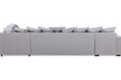 Crazy 5-seters Høyrevendt U-formet X-Large Sofa med Divan og Sjeselong i Stoff inkl. Pynteputer