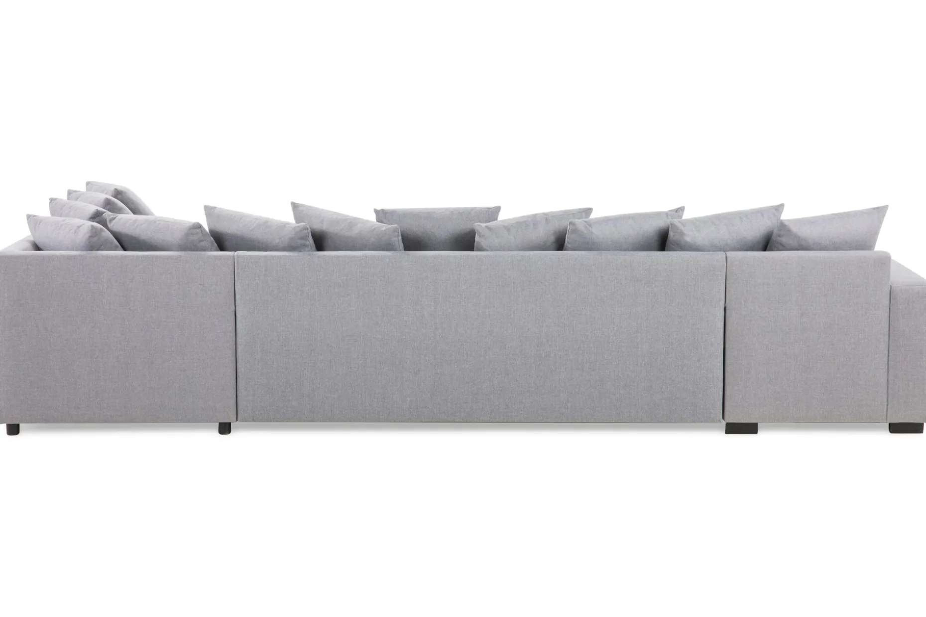 Crazy 5-seters Høyrevendt U-formet X-Large Sofa med Divan og Sjeselong i Stoff inkl. Pynteputer