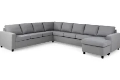 Crazy 7-seters Høyrevendt U-formet XX-Large Hjørnesofa med Divan i Stoff