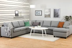 Crazy 7-seters Høyrevendt U-formet XX-Large Hjørnesofa med Divan i Stoff