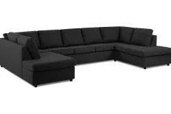 Crazy 5-seters U-formet Sofa med Dobbel Sjeselong i Stoff