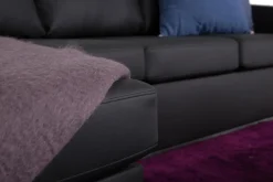 Crazy 4-seters Vendbar L-formet Sjeselongsofa i Kunstlær