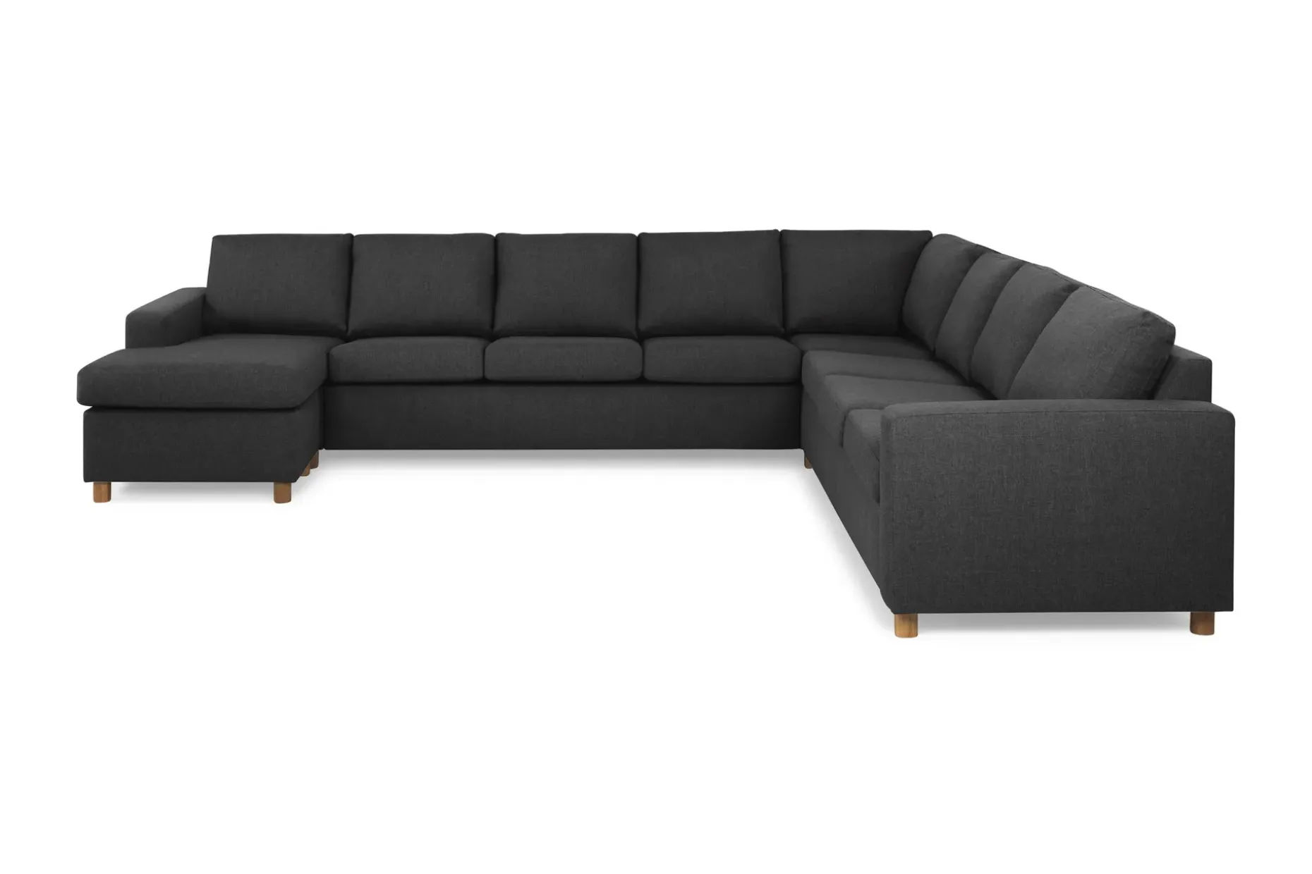 Crazy 7-seters Vendbar U-formet XX-Large Hjørnesofa med Divan i Stoff