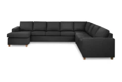 Crazy 7-seters Vendbar U-formet XX-Large Hjørnesofa med Divan i Stoff