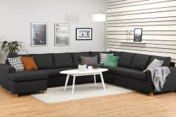 Crazy 7-seters Vendbar U-formet XX-Large Hjørnesofa med Divan i Stoff