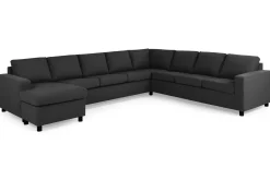 Crazy 7-seters Vendbar U-formet XX-Large Hjørnesofa med Divan i Stoff