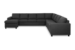 Crazy 7-seters Vendbar U-formet XX-Large Hjørnesofa med Divan i Stoff