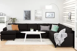 Crazy 7-seters Vendbar U-formet XX-Large Hjørnesofa med Divan i Stoff