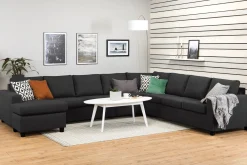 Crazy 7-seters Vendbar U-formet XX-Large Hjørnesofa med Divan i Stoff