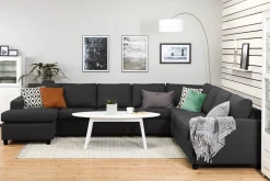 Crazy 7-seters Vendbar U-formet XX-Large Hjørnesofa med Divan i Stoff