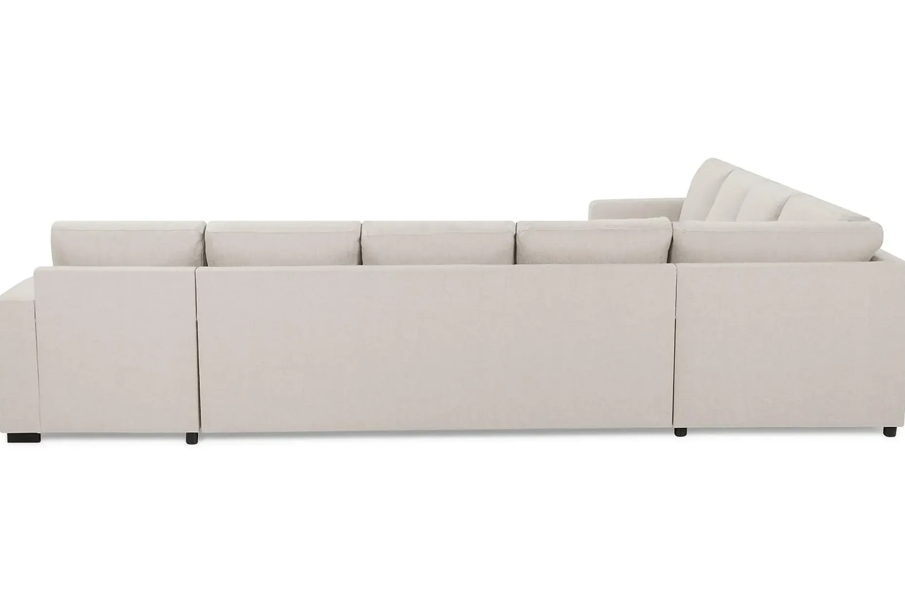 Crazy 7-seters Vendbar U-formet XX-Large Hjørnesofa med Divan i Stoff