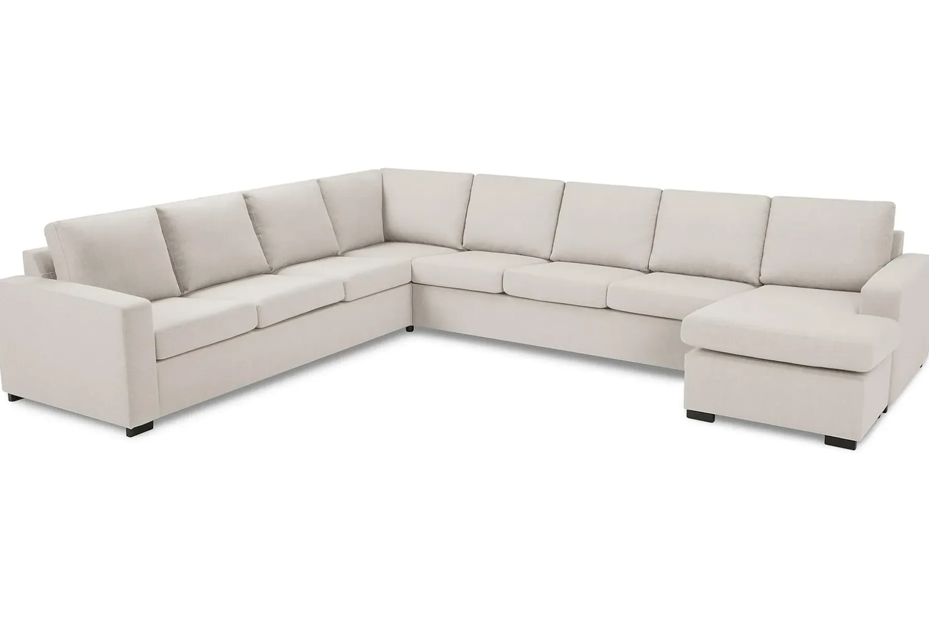 Crazy 7-seters Vendbar U-formet XX-Large Hjørnesofa med Divan i Stoff