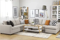 Crazy 7-seters Vendbar U-formet XX-Large Hjørnesofa med Divan i Stoff