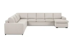 Crazy 7-seters Vendbar U-formet XX-Large Hjørnesofa med Divan i Stoff