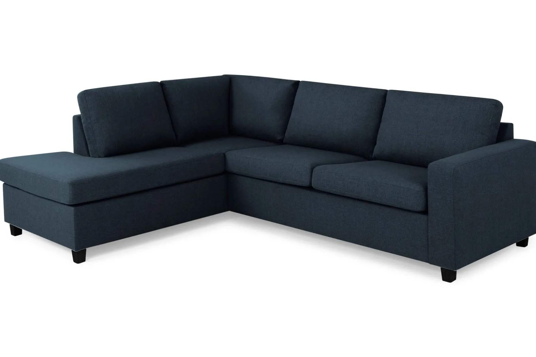 Crazy 3-seters Venstrevendt L-formet Sjeselongsofa i Stoff
