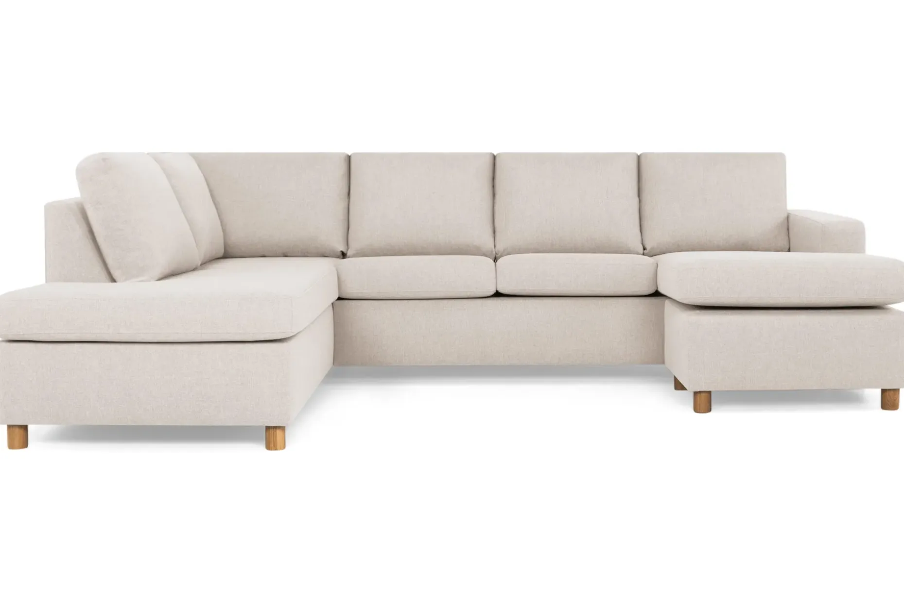 Crazy 4-seters Venstrevendt U-formet Large Sofa med Divan og Sjeselong i Stoff