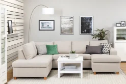 Crazy 4-seters Venstrevendt U-formet Large Sofa med Divan og Sjeselong i Stoff
