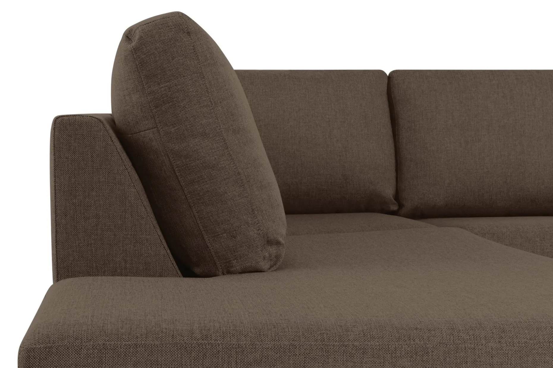 Crazy 4-seters Venstrevendt U-formet Large Sofa med Divan og Sjeselong i Stoff