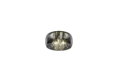 Crystel Taklampe 35 cm 3xE14 Krom/Krok glass