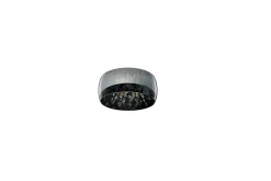 Crystel Taklampe 35 cm 3xE14 Krom/Krok glass