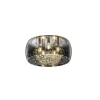Crystel Taklampe 50 cm 5xE14 Krom/Krok glass