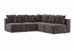 Cubo 5-seters L-formet Dyp Modulhjørnesofa i Stoff