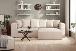 Cubo 4-seters L-formet Dyp Modulsofa med Divan i Stoff