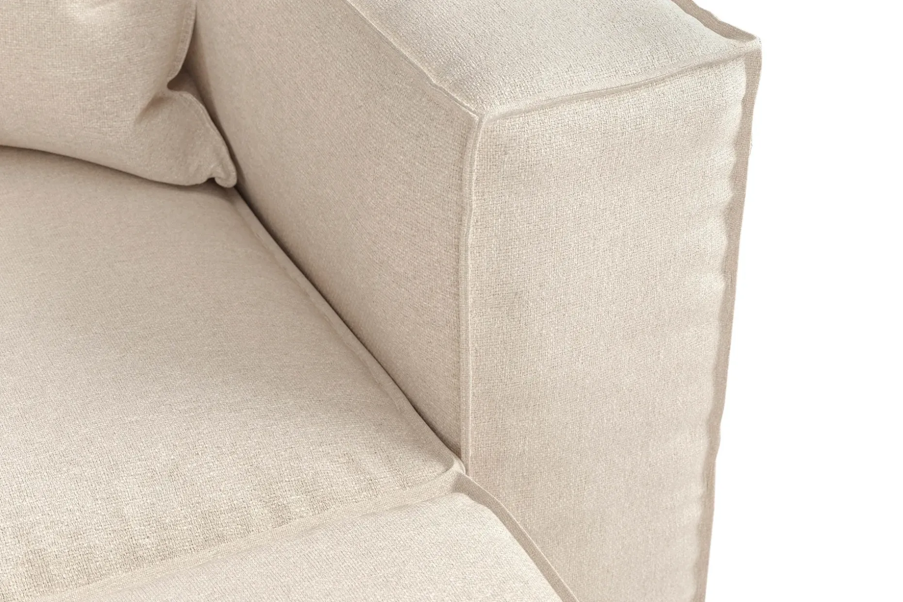 Cubo 4-seters L-formet Dyp Modulsofa med Divan i Stoff