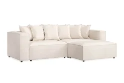 Cubo 4-seters L-formet Dyp Modulsofa med Divan i Stoff