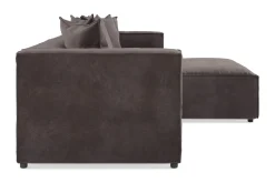 Cubo 4-seters L-formet Dyp Modulsofa med Divan i Fløyel