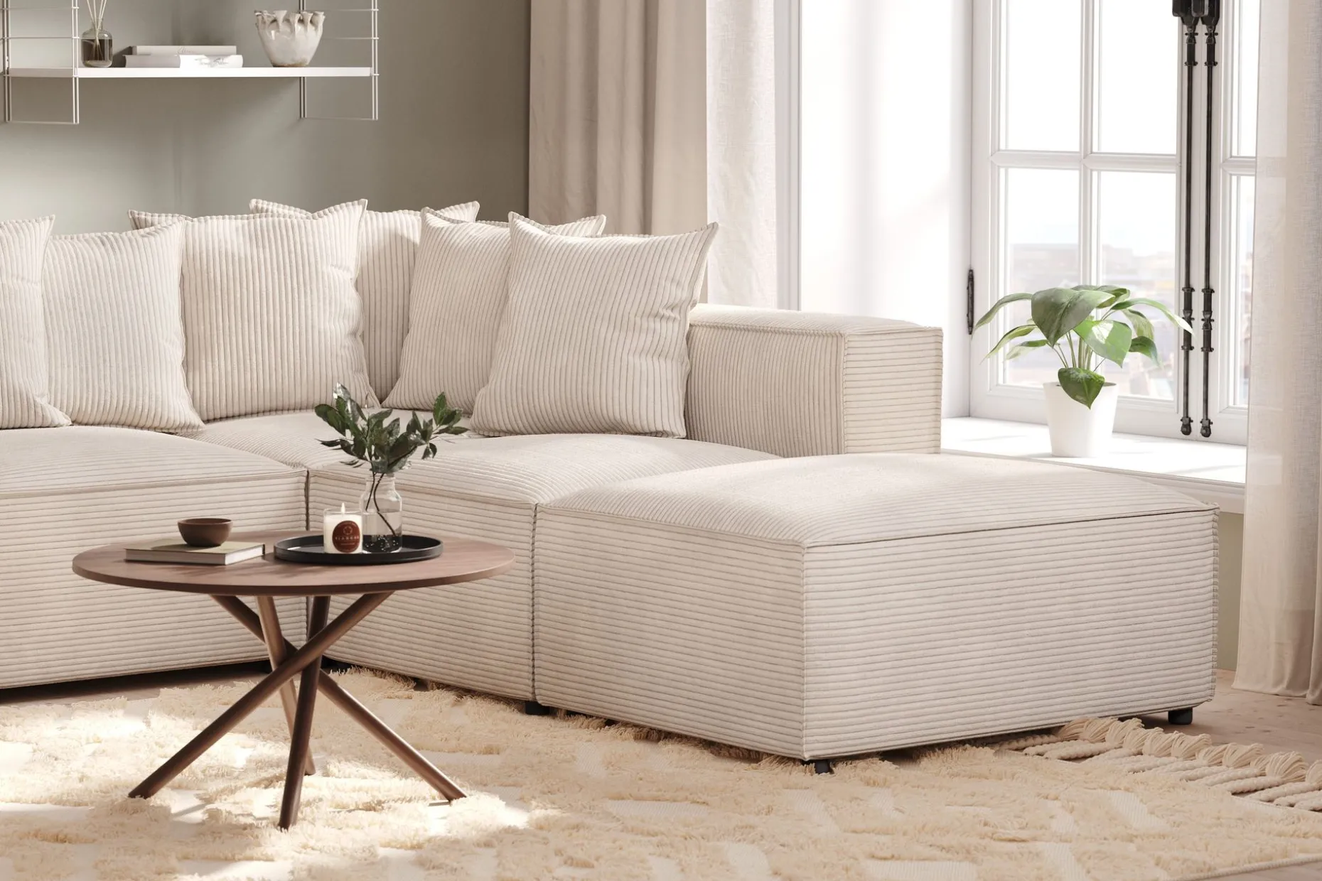 Cubo 5-seters U-formet Dyp Modulsofa med Divan og Sjeselong i Manchester