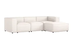 Cubo 4-seters Vendbar L-formet Dyp Modulsofa med Divan i Stoff