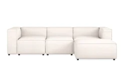 Cubo 4-seters Vendbar L-formet Dyp Modulsofa med Divan i Stoff