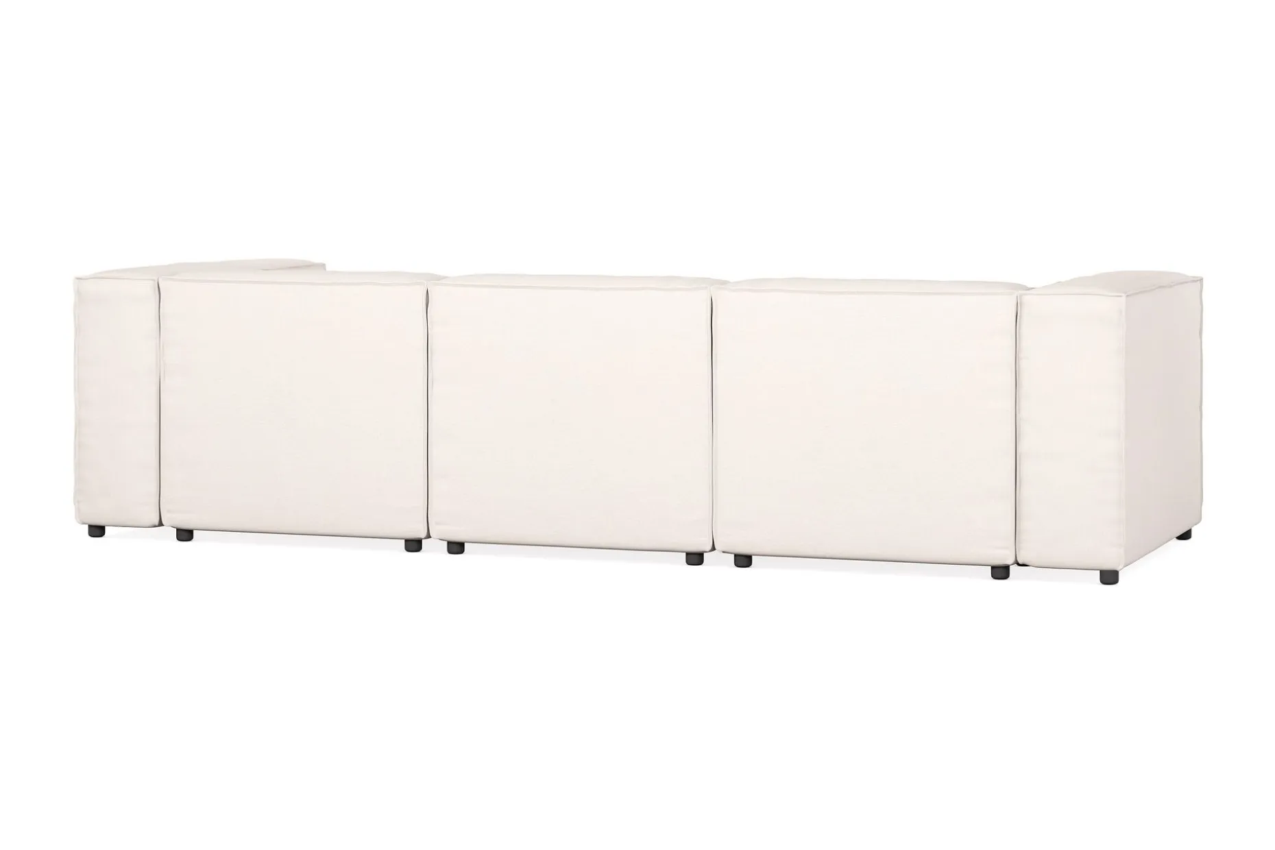 Cubo 4-seters Vendbar L-formet Dyp Modulsofa med Divan i Stoff