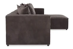Cubo 4-seters Vendbar L-formet Dyp Modulsofa med Divan i Fløyel