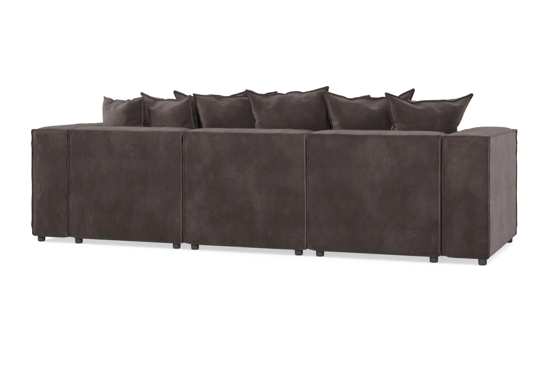 Cubo 4-seters Vendbar L-formet Dyp Modulsofa med Divan i Fløyel