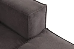 Cubo 4-seters Vendbar L-formet Dyp Modulsofa med Divan i Fløyel