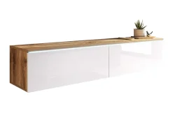 Cuguen Tv-skap 140 cm Hvit LED