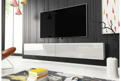 Cuguen Vegghengt TV-benk med oppbevaring 180x32x30 cm