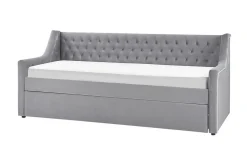 Dagseng 90 x 200 cm fløyel grå MONTARGIS