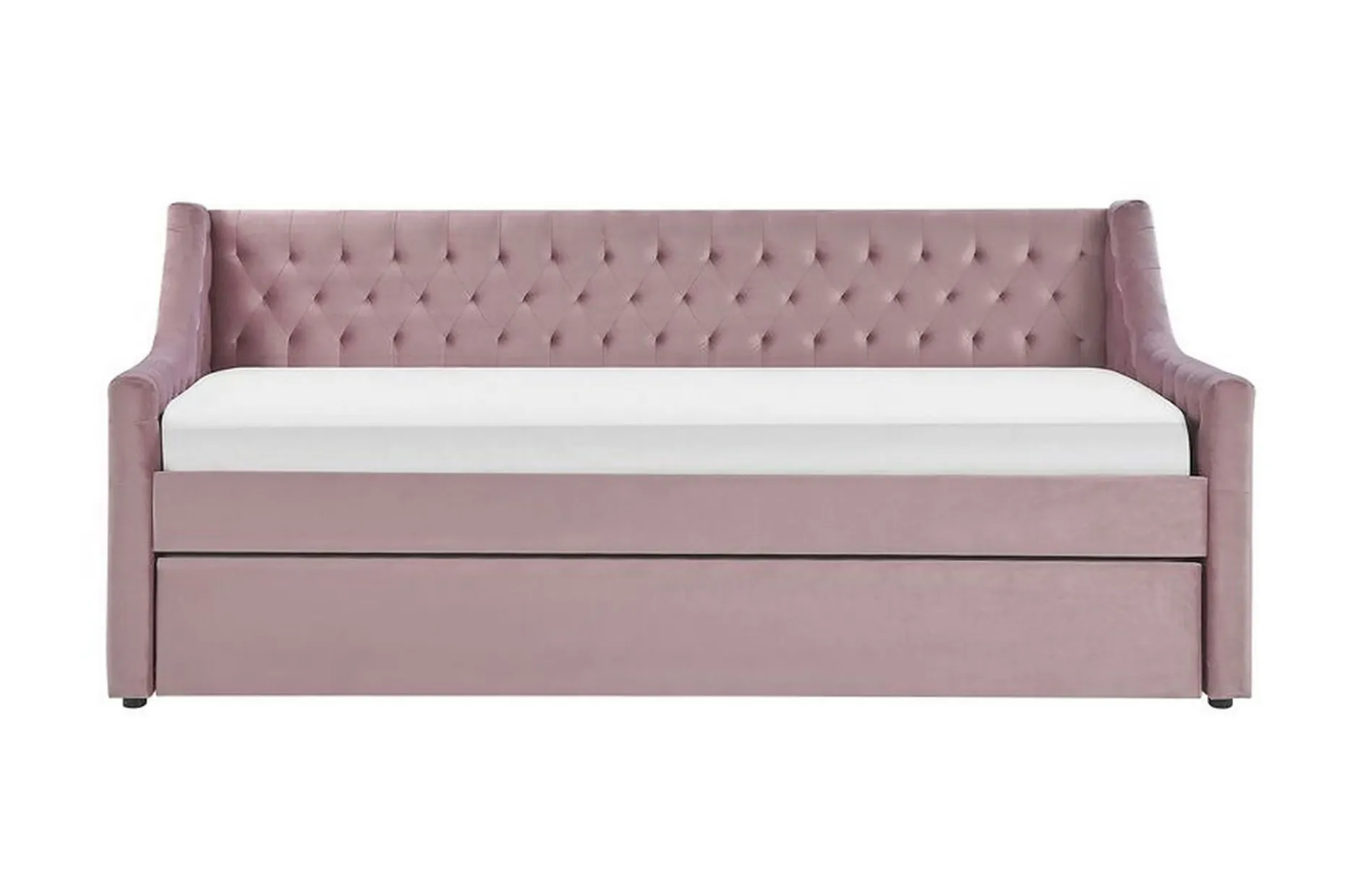Dagseng 90 x 200 cm fløyel rosa MONTARGIS