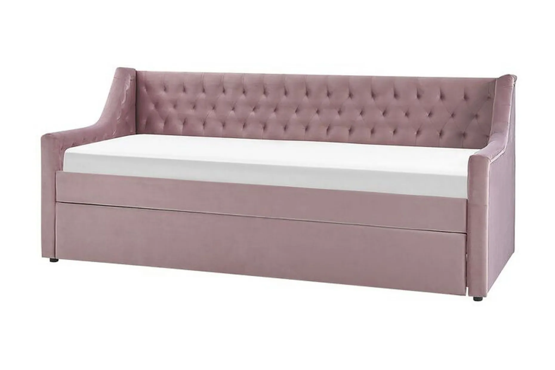Dagseng 90 x 200 cm fløyel rosa MONTARGIS