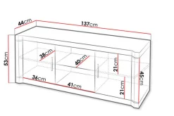 Dallas TV-benk 137x44x53 cm
